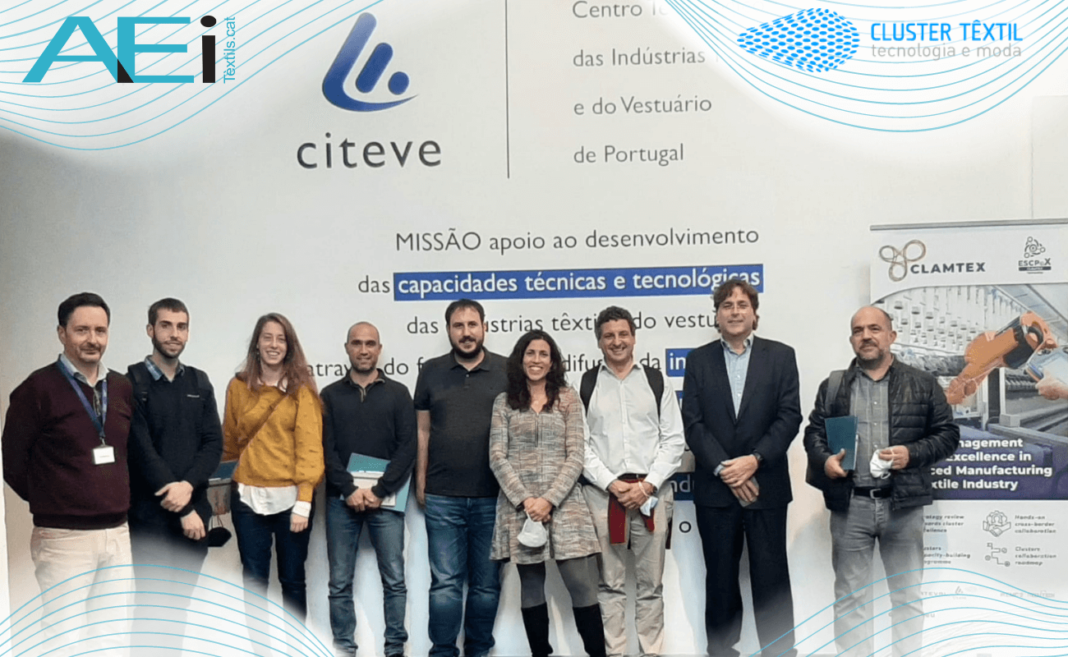 Miembros de la AEI Tèxtils participan en una misión en Portugal