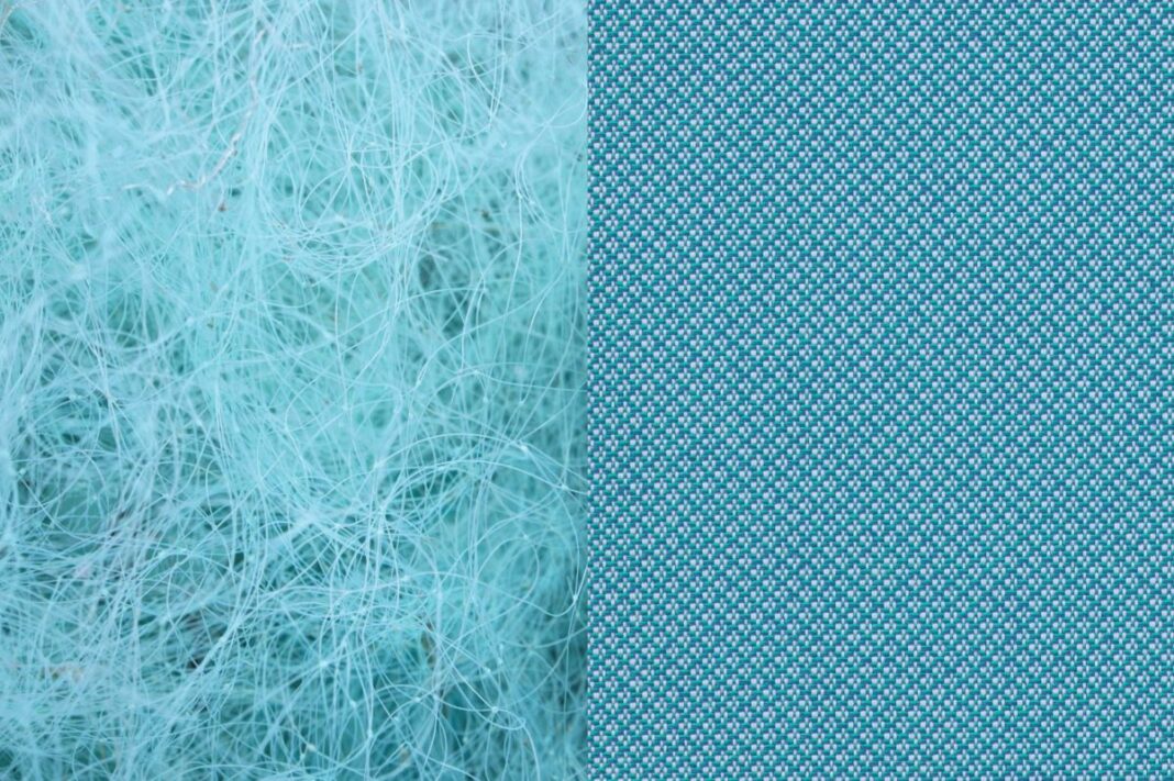 tejido tapiceria a partir de plásticos marinos